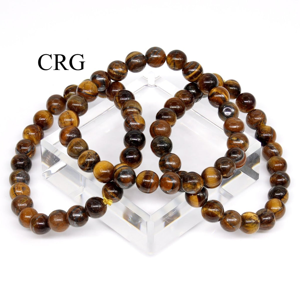 Tiger's Eye Tumbled Bead Stretch Bracelet (8mm)