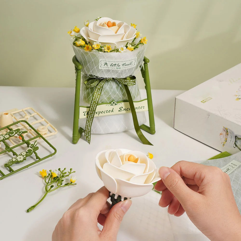 White Camellia DIY 3D Puzzle Model