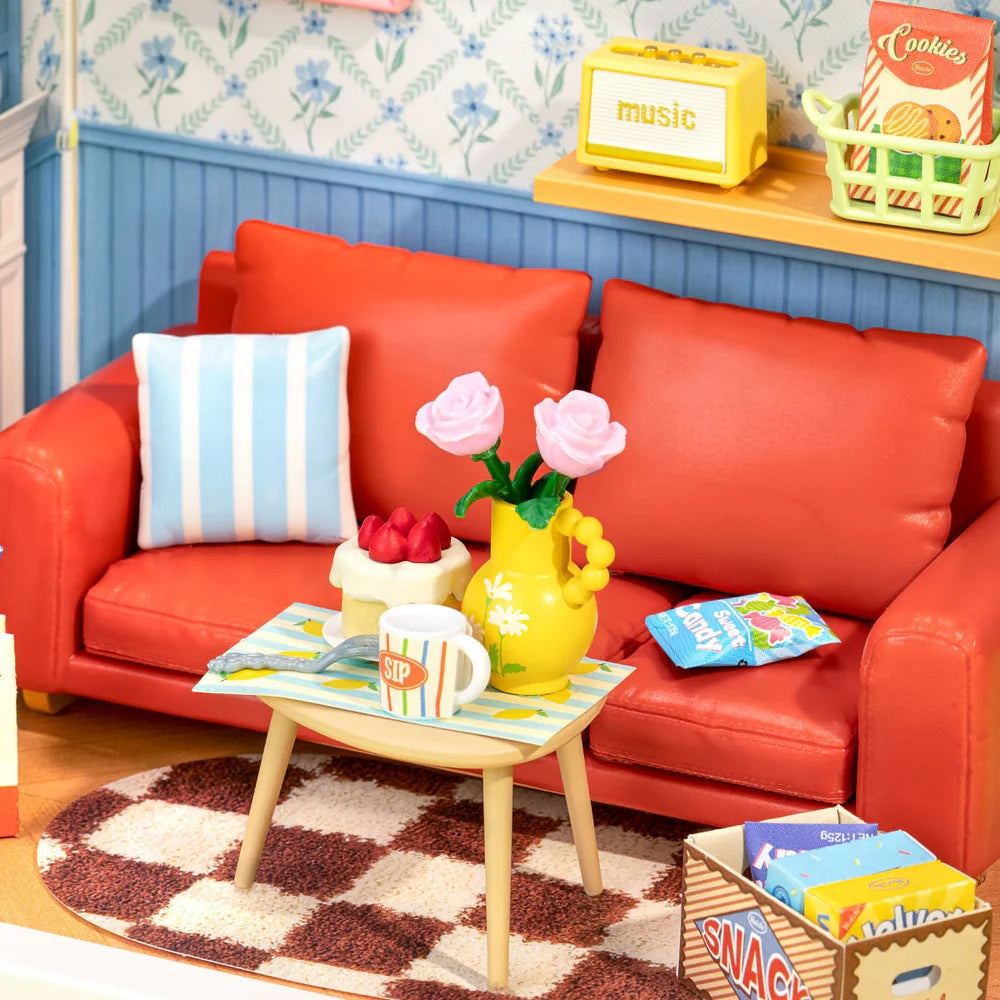 Country Blue Lounge, DIY Miniature House