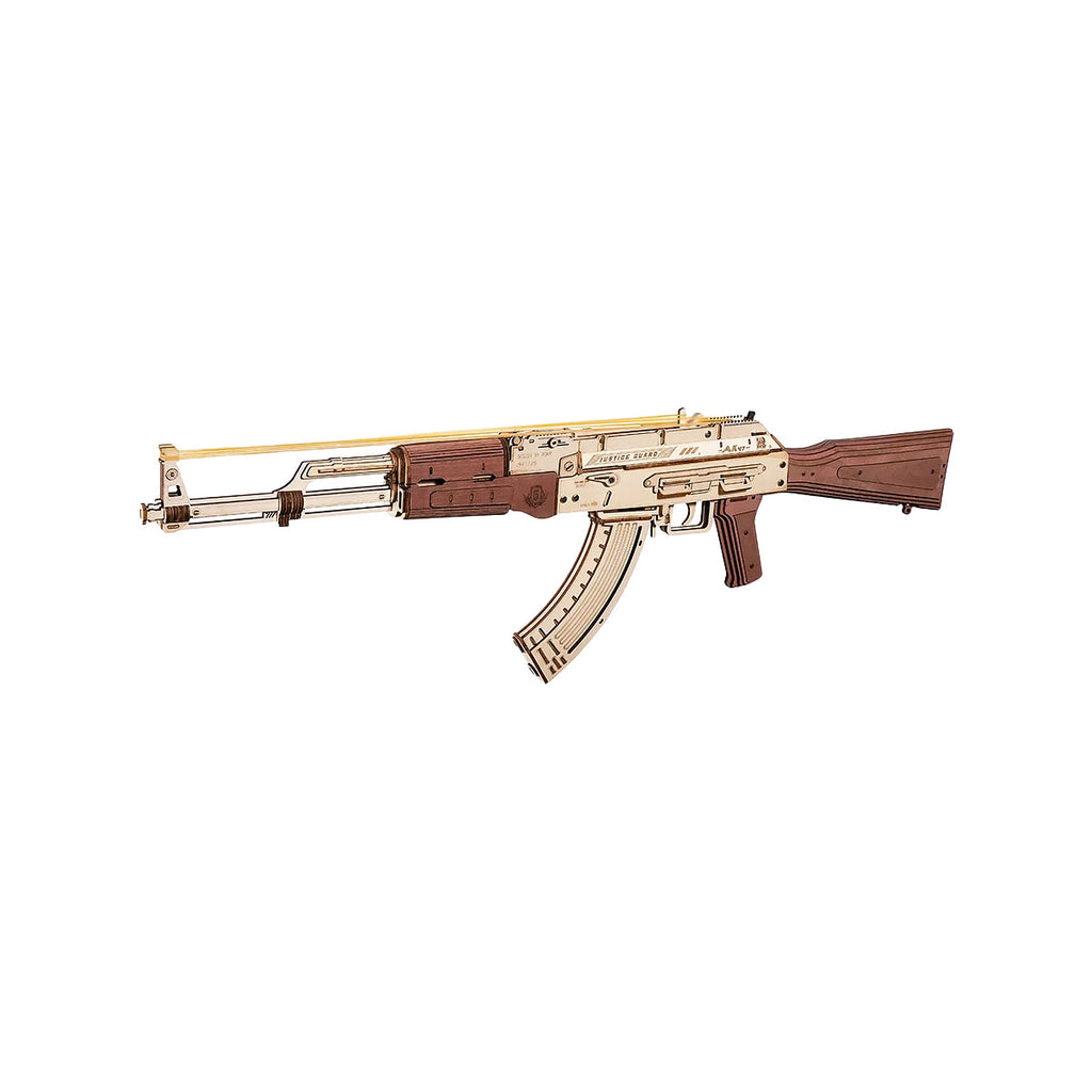 Justice Guard Gun Models; AK-47 Assault Rifle Rubber Band Gun