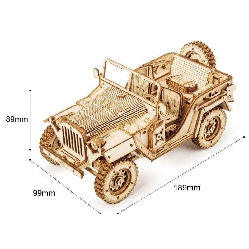 Robotime - Scale Model Vehicles; Army 4x4 Field Car