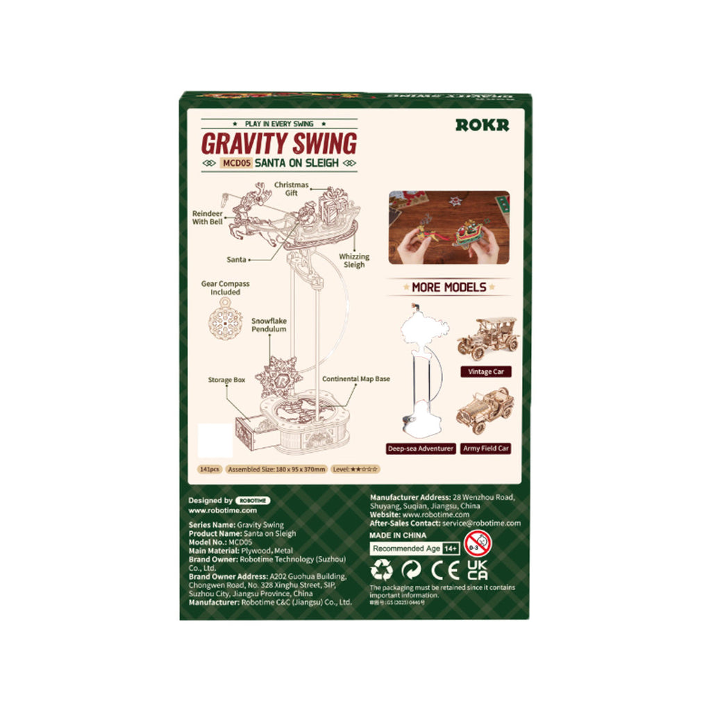 Robotime - Santa On Sleigh Scale Model Vehicle