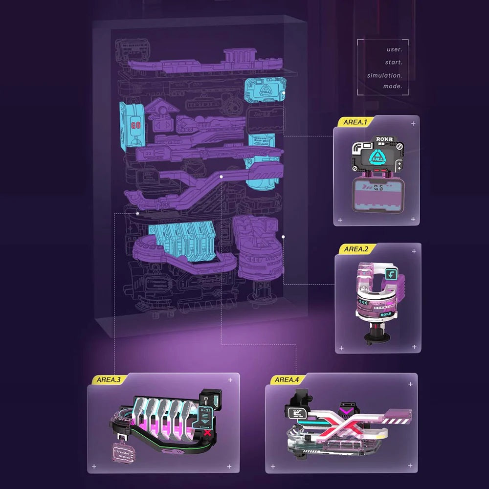Robotime-ROKR - The Future City Marble Run Mechanical 3D Puzzle