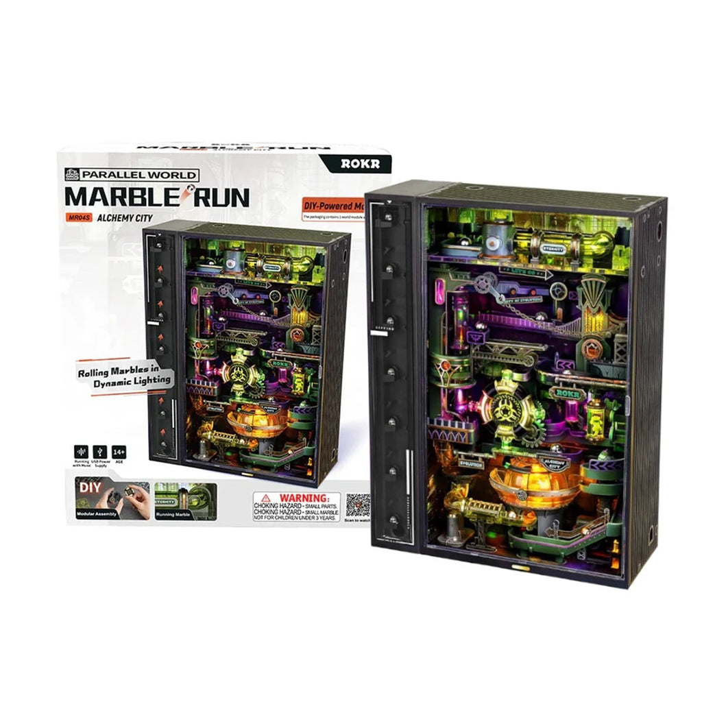Robotime - Alchemy City, Mechanical Marble Run, w/Automatic Ascent Set