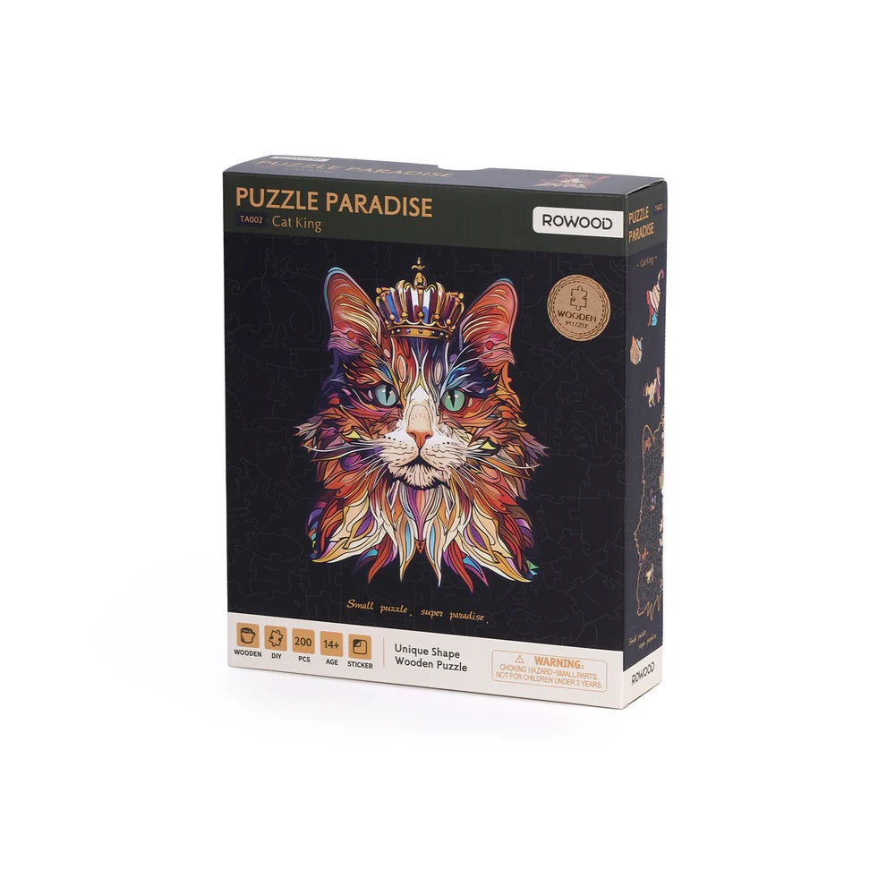 Rowood  - Cat King 200pc Wooden Jigsaw Puzzle