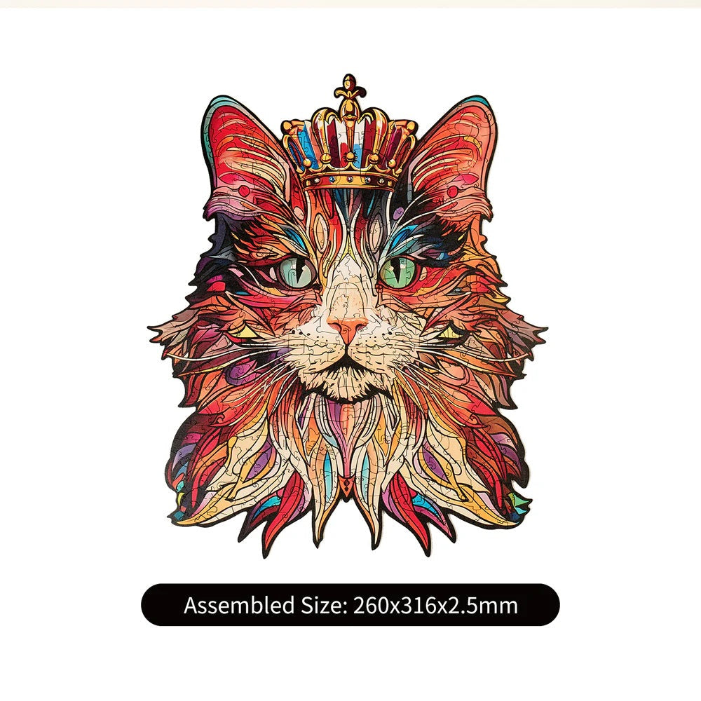 Rowood  - Cat King 200pc Wooden Jigsaw Puzzle