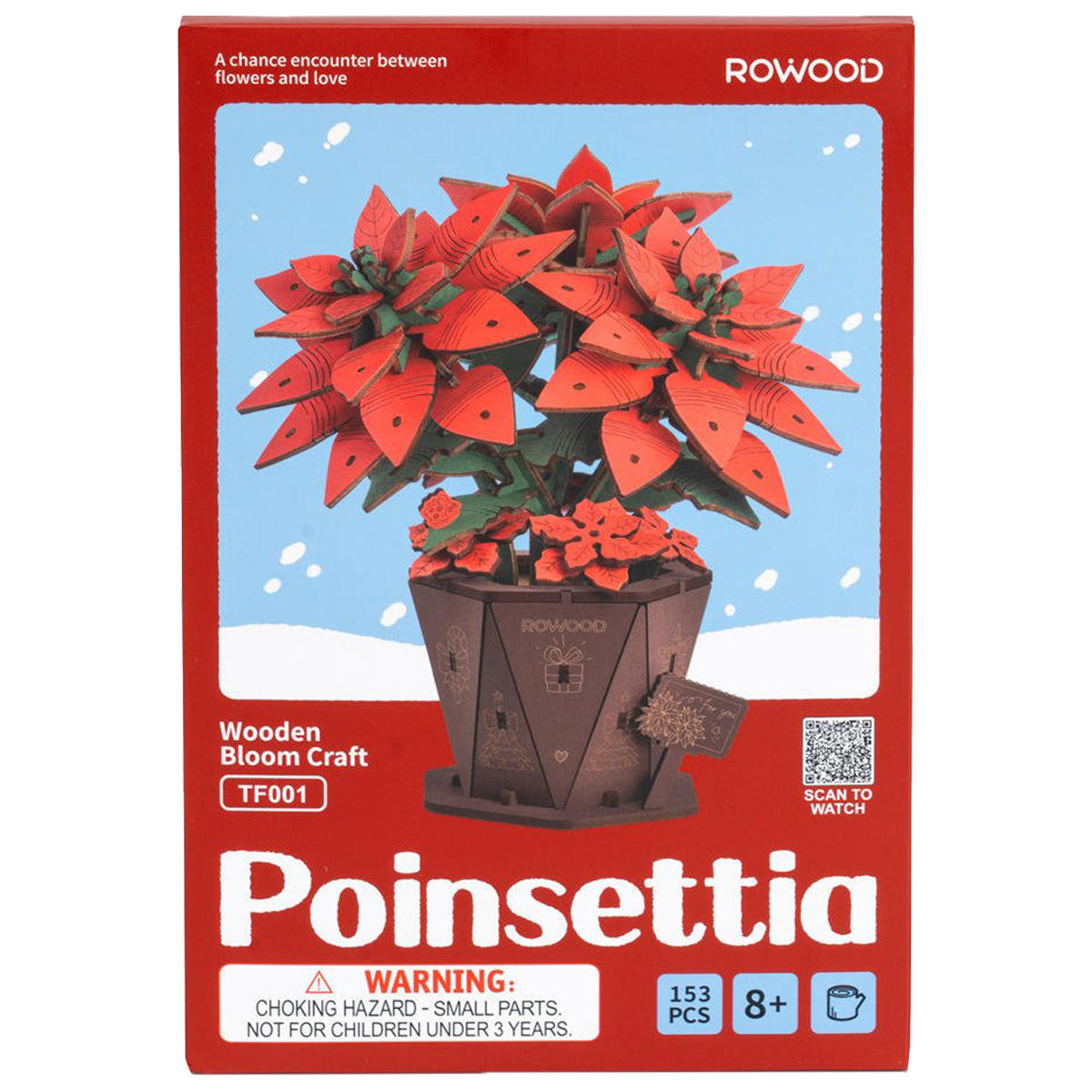 Rowood - Poinsetta Wood Bloom Craft
