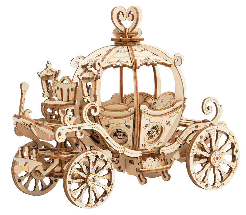 Robotime - Classic 3D Wood Puzzles; Pumpkin Carriage/Cart