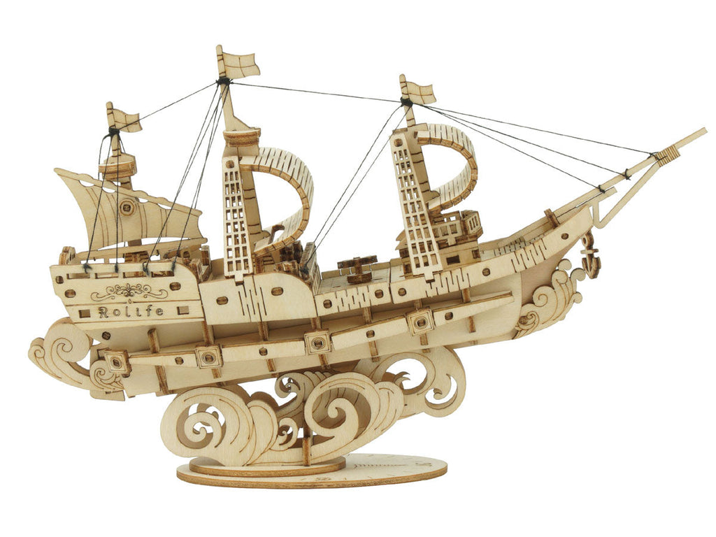 Robotime - Classic 3D Wood Puzzles; Sailing Ship