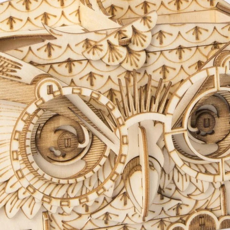 Robotime - Classic 3D Wood Puzzles; Owl Storage Box