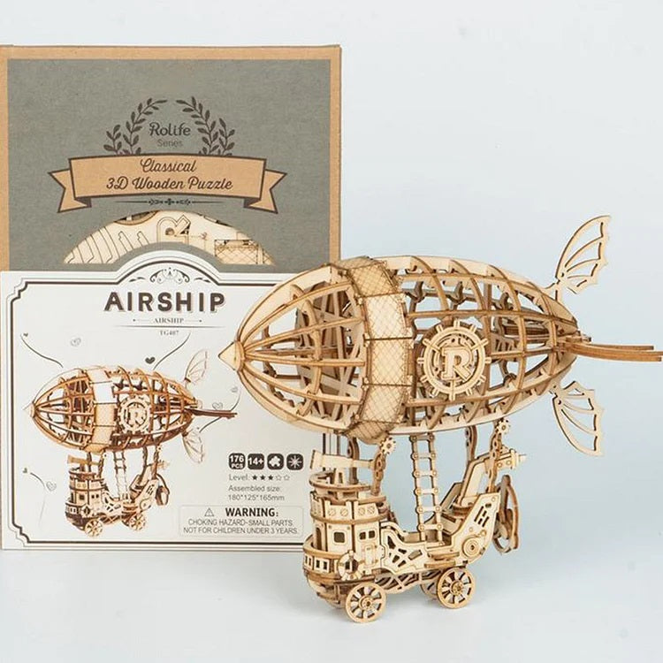 Robotime - Classic 3D Wood Puzzles; Airship