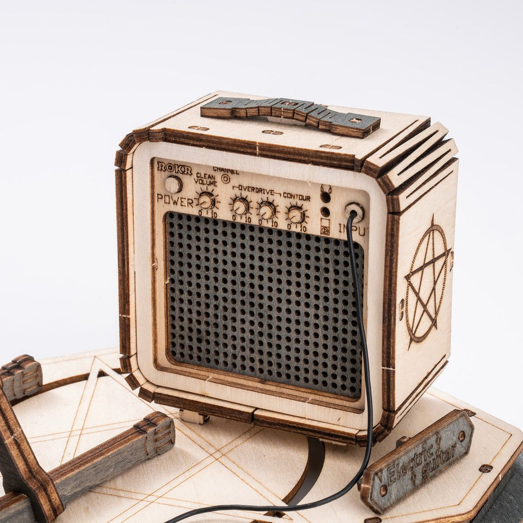 Robotime-ROKR Electric Guitar Model 3D wooden puzzle TG605K