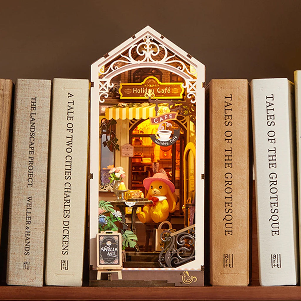 Holiday Cafe DIY Book Nook Shelf Insert
