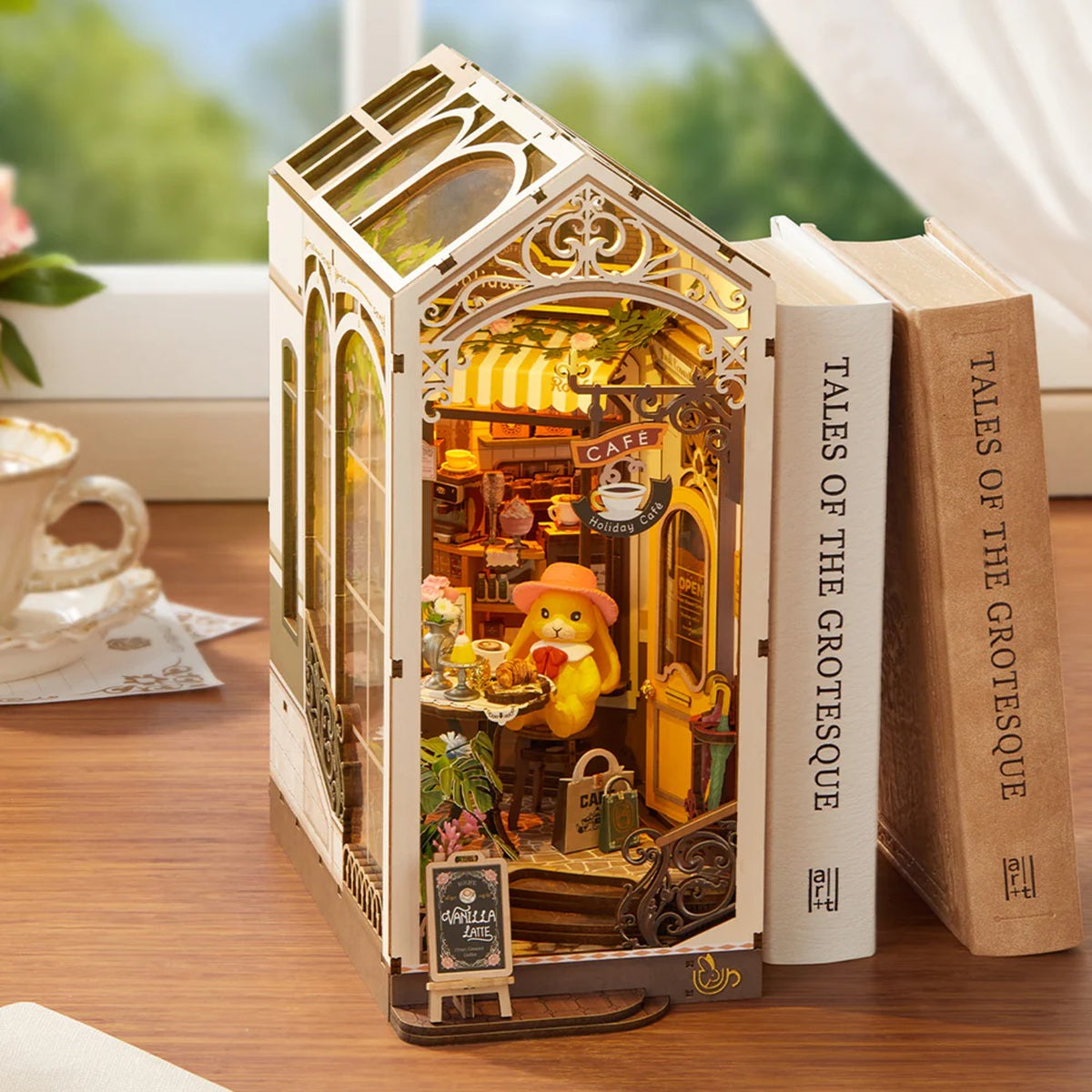 Holiday Cafe DIY Book Nook Shelf Insert