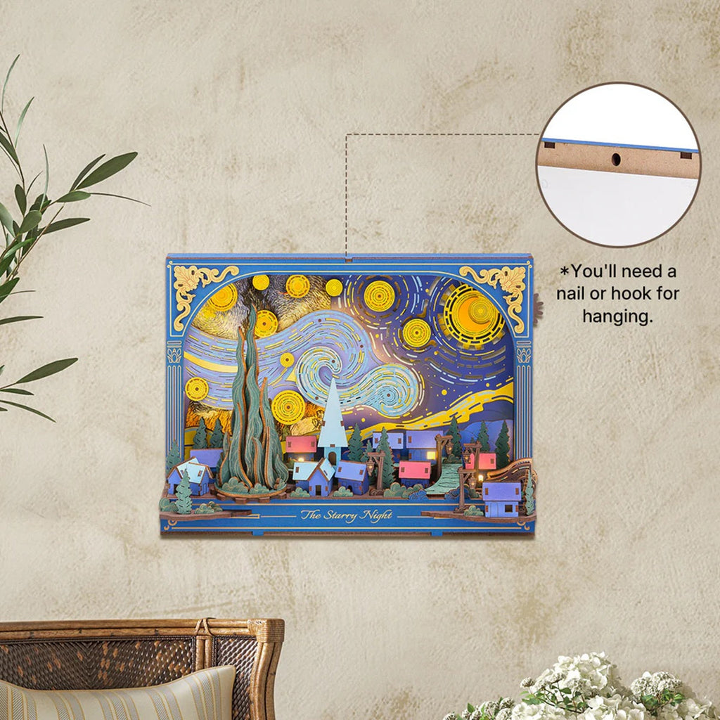 The Starry Night Wall Art 3D Wooden Puzzle