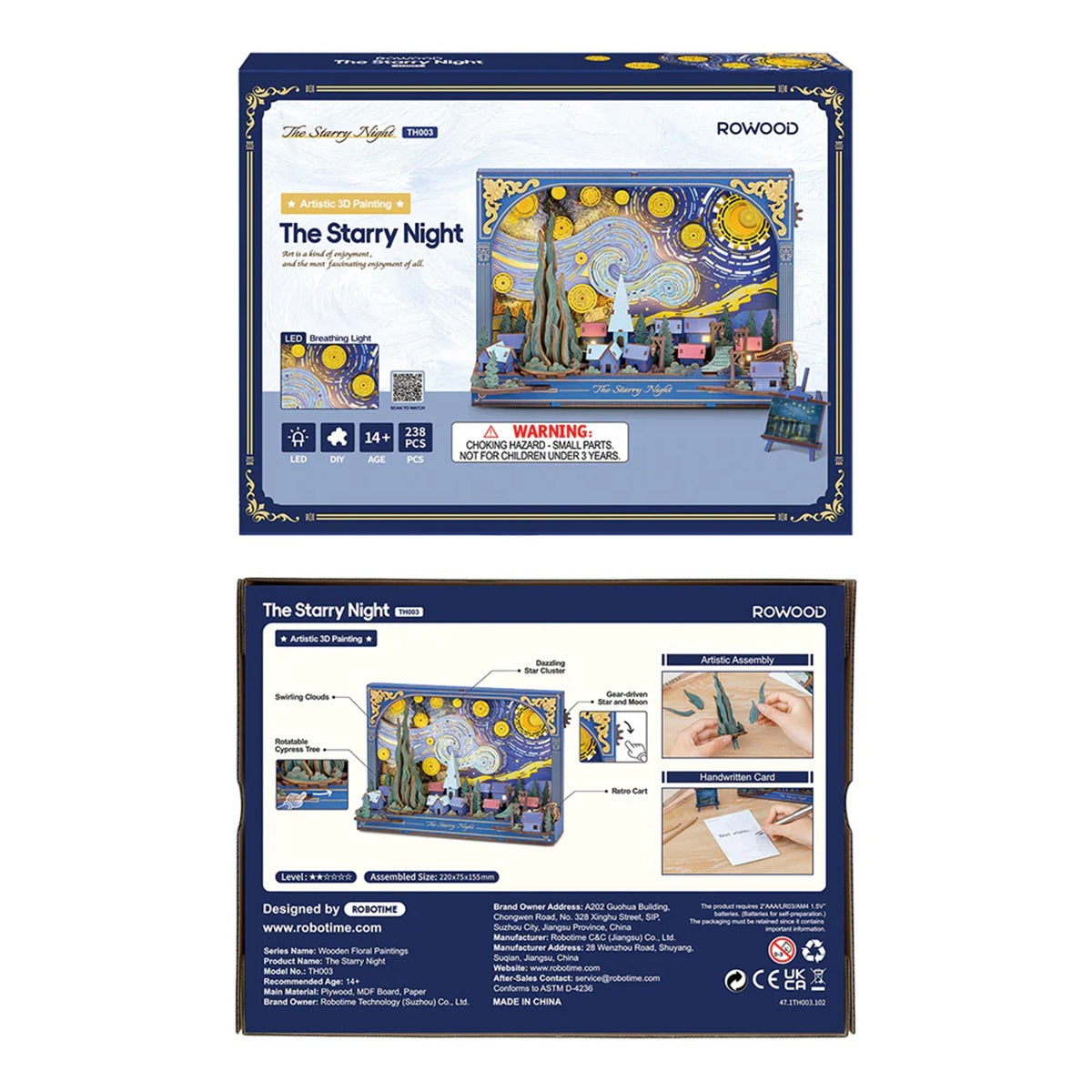 The Starry Night Wall Art 3D Wooden Puzzle