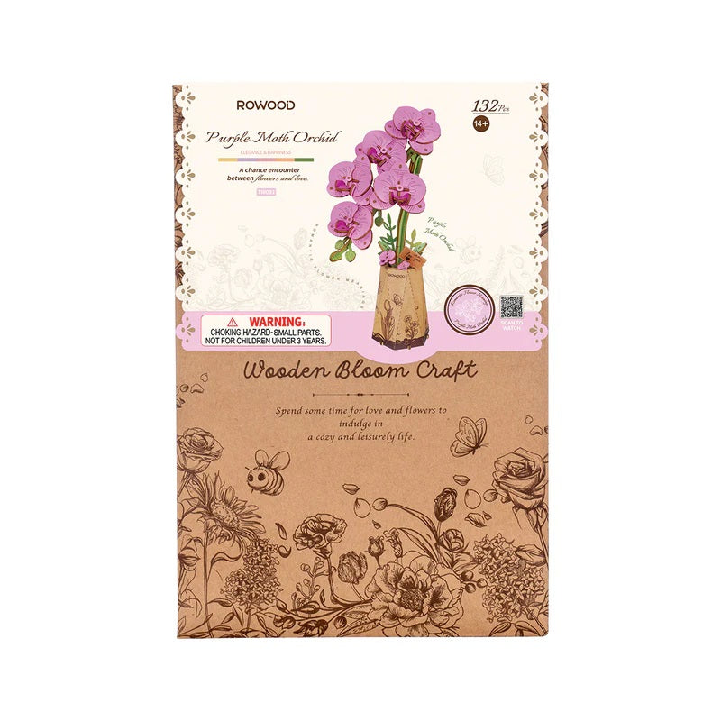 Purple Moth Orchid DIY Wooden Flower