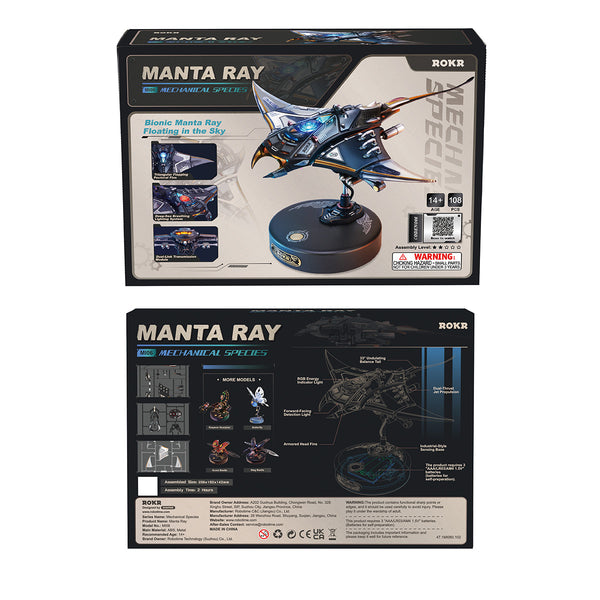 ROKR-Robotime - Manta Ray Mechanical 3D Puzzle Kit