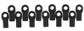 SHORT RODS ENDS - BLACK