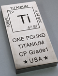 Titanium Bar - 1lb Laser Engraved .999 Pure Bar Chemistry Element Design Unique Rare Metal Gift for Teachers Students Paperweight