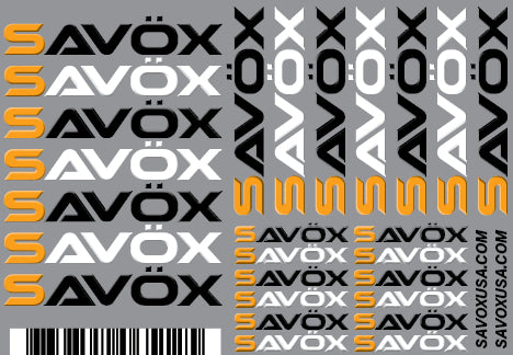 Savox Sticker Set, 5.73" x 4"