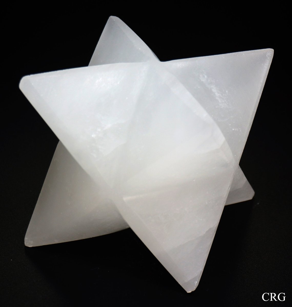 SET OF 8 - Large Selenite Merkaba Star / SOME IMPERFECTIONS / 4" AVG