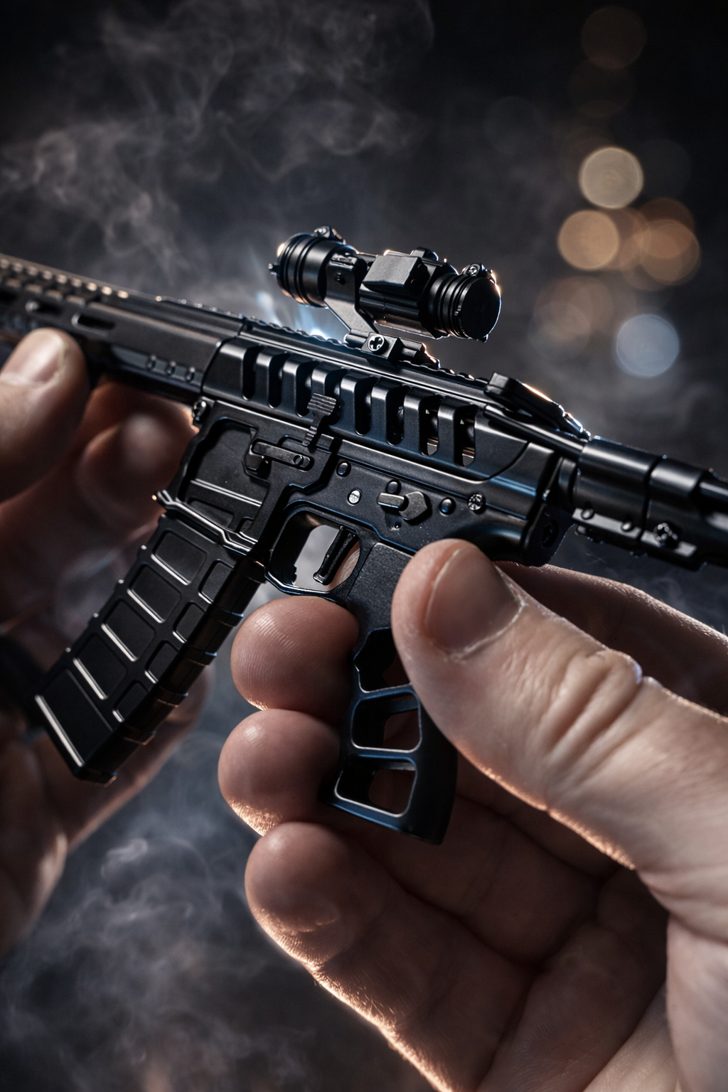1/3 Scale Diecast AR15 Skeleton Model, Black