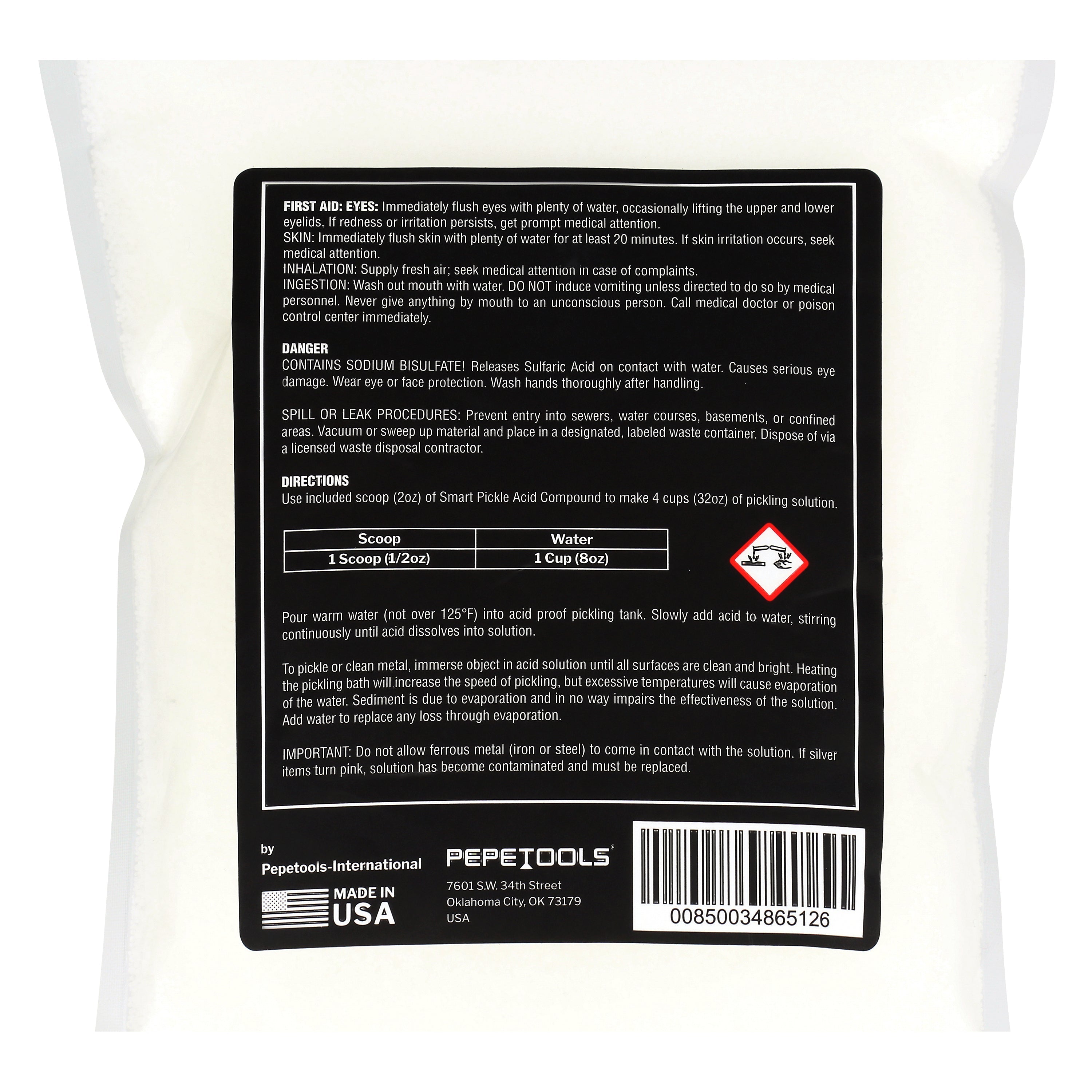 Jewelry Pickle Compound 1 lb – Smart Pickle for Gold, Silver & Copper – Removes Fire Scale, Fire Stain & Oxidation