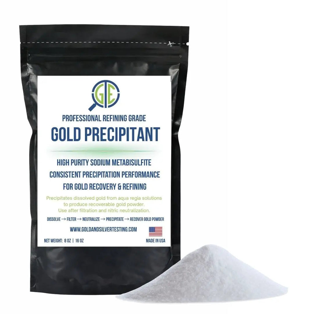 GTE Gold Precipitant (SMB) – Sodium Metabisulfite for Aqua Regia Gold Refining – 8 oz or 16 oz