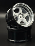 NIZ 5-Star Multipiece Style 1-10 White Rims, 6mm Offset