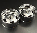 Euro VIP Dish Style 1/10 Silver Rims, 8mm Offset
