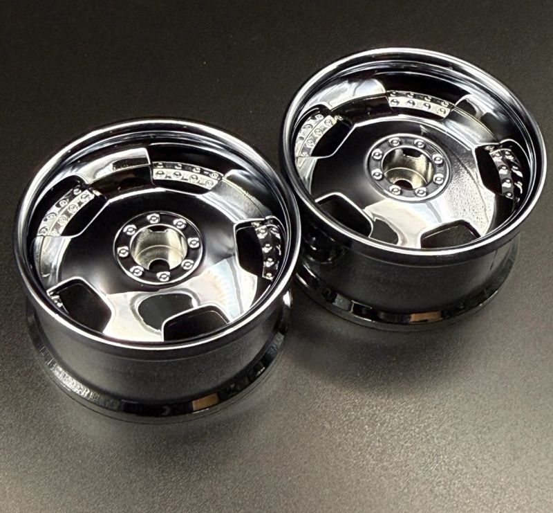 Euro VIP Dish Style 1/10 Chrome Rims, 8mm Offset