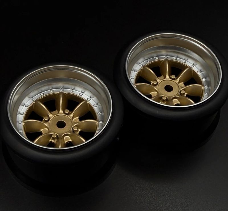 Pana 8-Spoke Style 1/10 Gold Rims, 6mm Offset