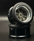 Pana 8-Spoke Style 1/10 Gun Metal Rims, 6mm Offset