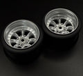 Pana 8-Spoke Style 1/10 Silver Rims, 6mm Offset