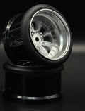 Pana 8-Spoke Style 1/10 Silver Rims, 8mm Offset
