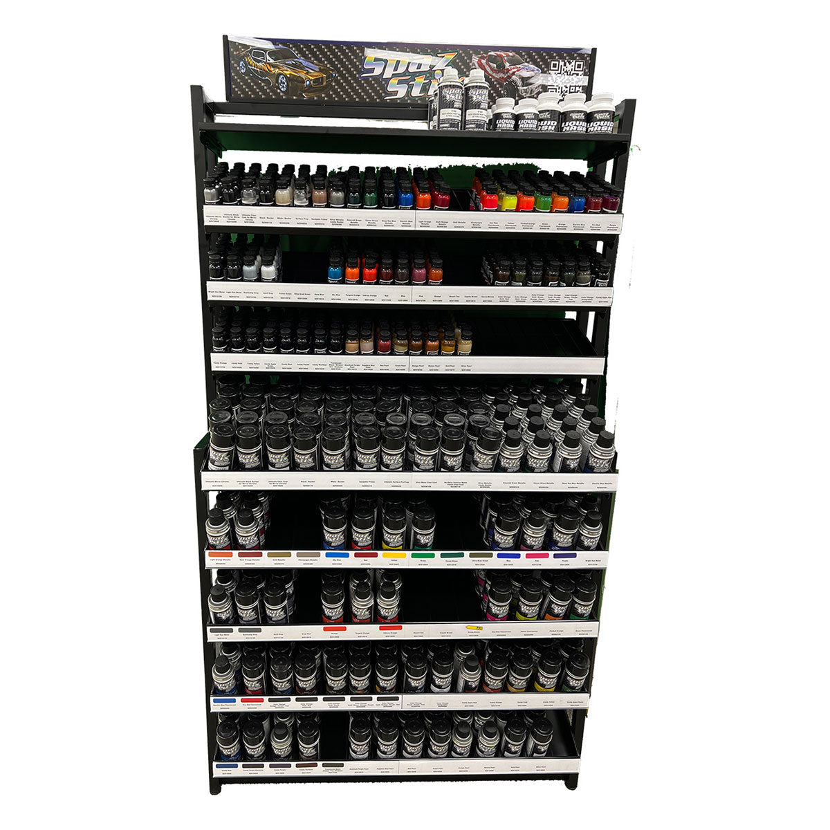 Spaz Stix Floor Rack Display Holds 74 Airbrush/70 Aerosol
