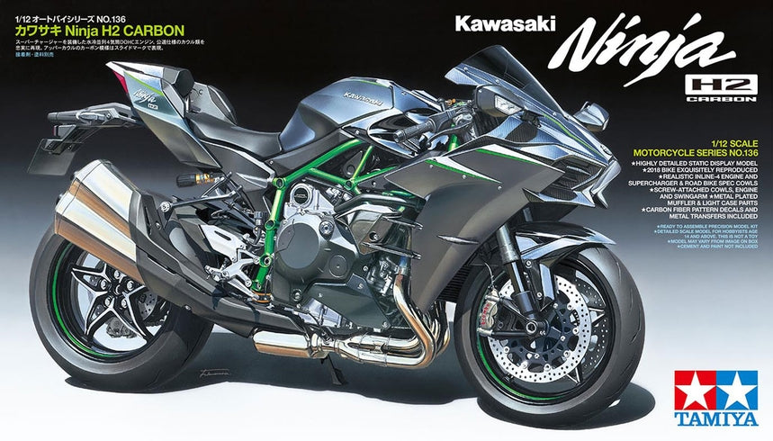 Tamiya - 1/12 Kawasaki Ninja H2 Carbon Model Kit