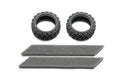 RC Rally Block Tires, Soft Compound w/ Foam Inserts (2)