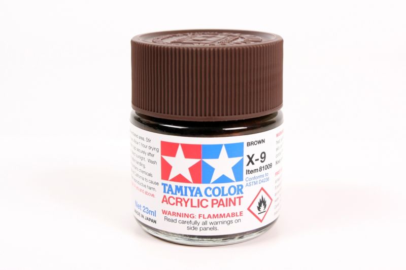 Acrylic X-9 Brown, 23ml Bottle