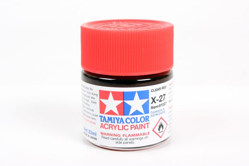 Acrylic X-27 Clear Red, 23ml Bottle