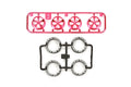 JR LP Tire/Wheel (5-Spoke) Pink Plated