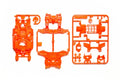 JR MS Chassis Set, Fluorescent Orange, Mini 4WD Station