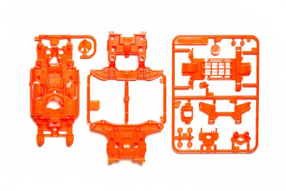 JR MS Chassis Set, Fluorescent Orange, Mini 4WD Station