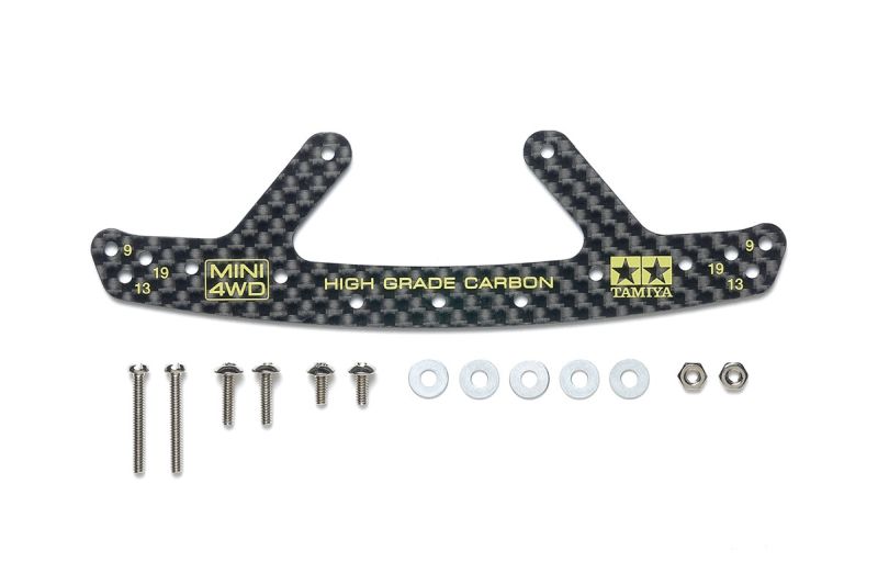 JR HG Front Bumper Plate, Carbon 1.5mm