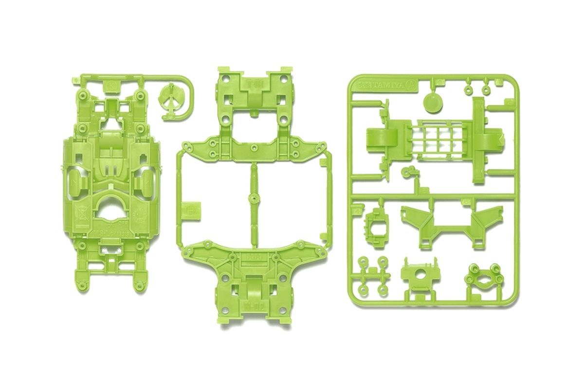 JR MS Chassis Set, Yellow/Green Mini4WD Station
