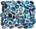 Teal Agate Slice (Size #0) (2 to 3 inches) Grade A Brazilian Agate Geode Slice