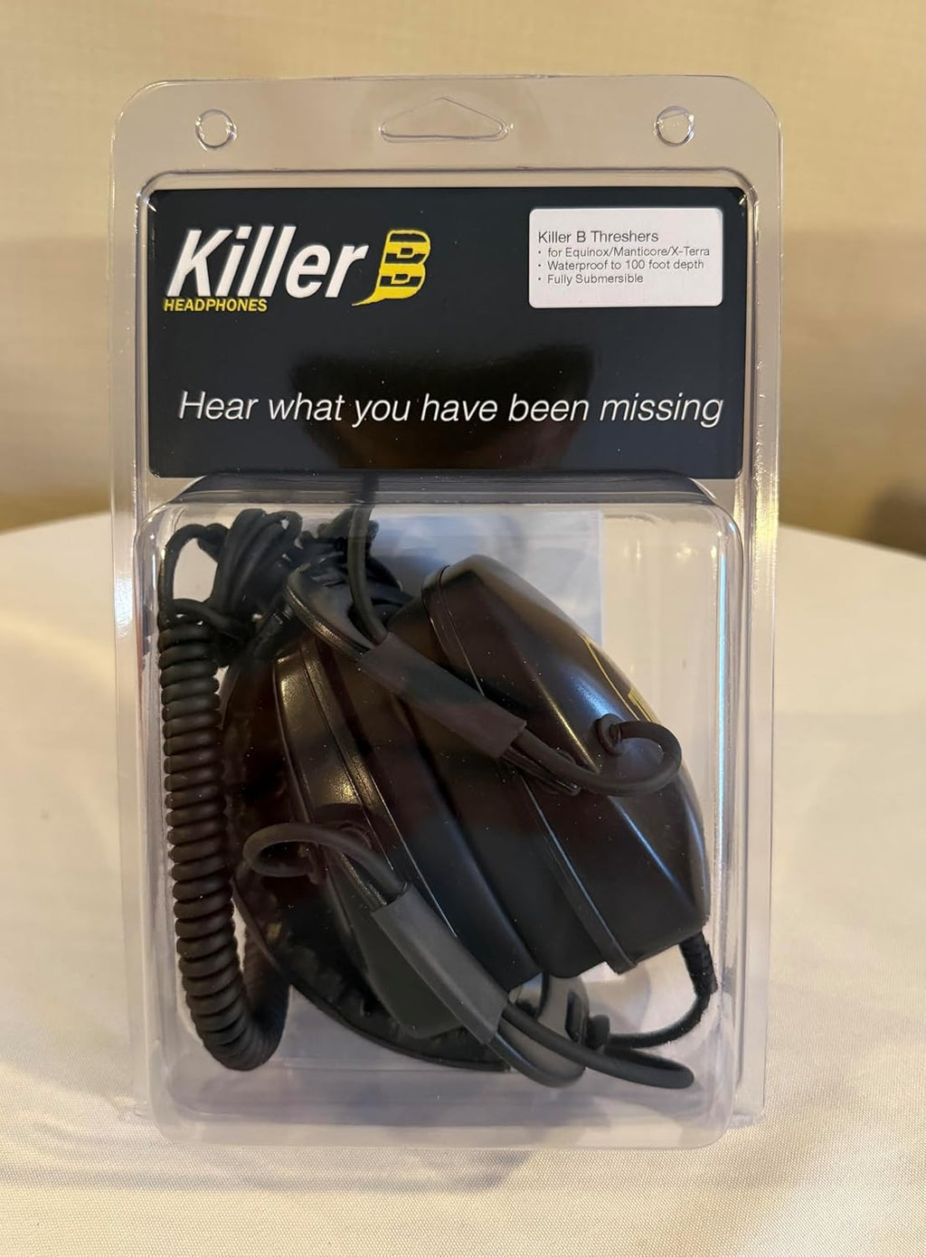 Auriculares sumergibles Thresher para Minelab Equinox, Manticore y X-Terra - KIller B