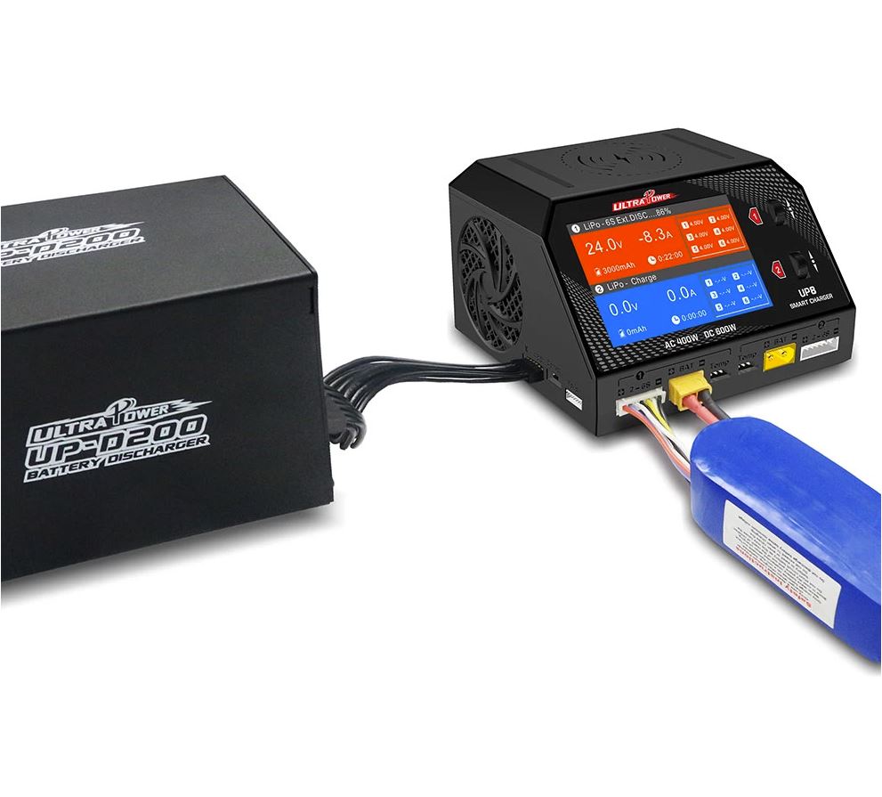 Ultra Power - UP8 AC 400W / DC 600W 16A x2 Dual Channel Output 1-6S Battery Charger/Discharger/Balancer/Tester