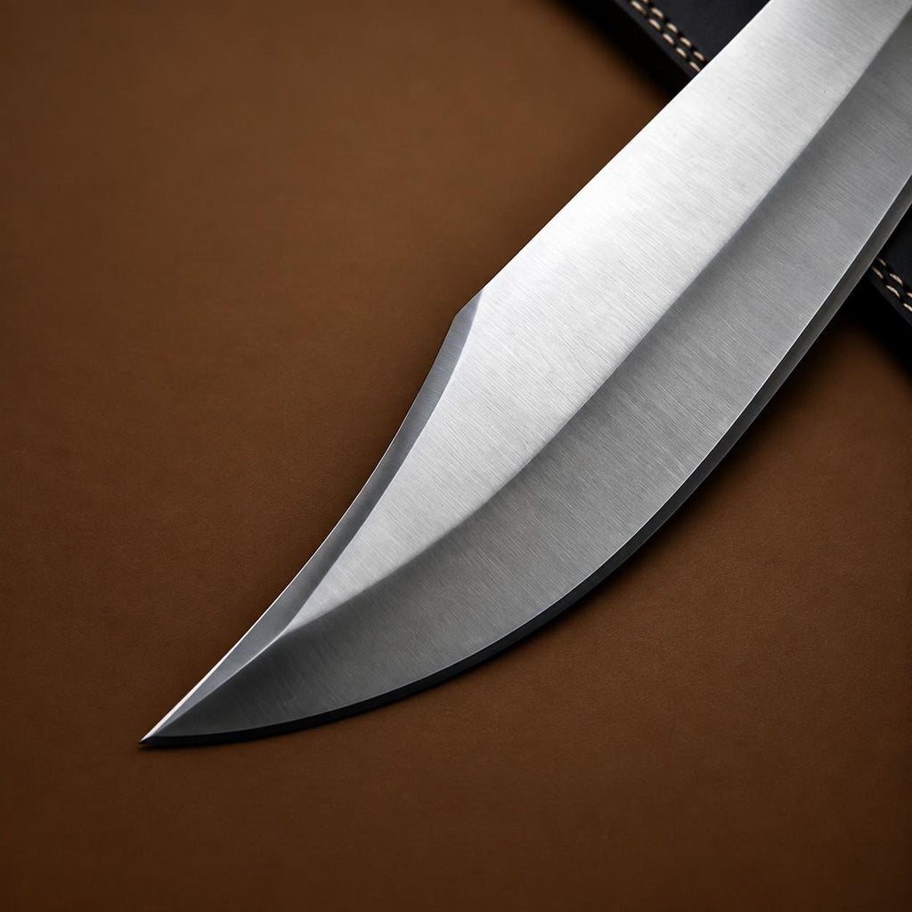 Condor Undertaker Bowie Fixed Blade Knife – Stainless Steel Hunting Knife With Leather Sheath